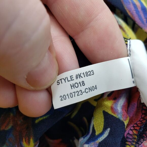 J Crew Shirt Womens XXS Petite Floral Silk Pleated Blouse Button Front K1823 - Picture 11 of 13